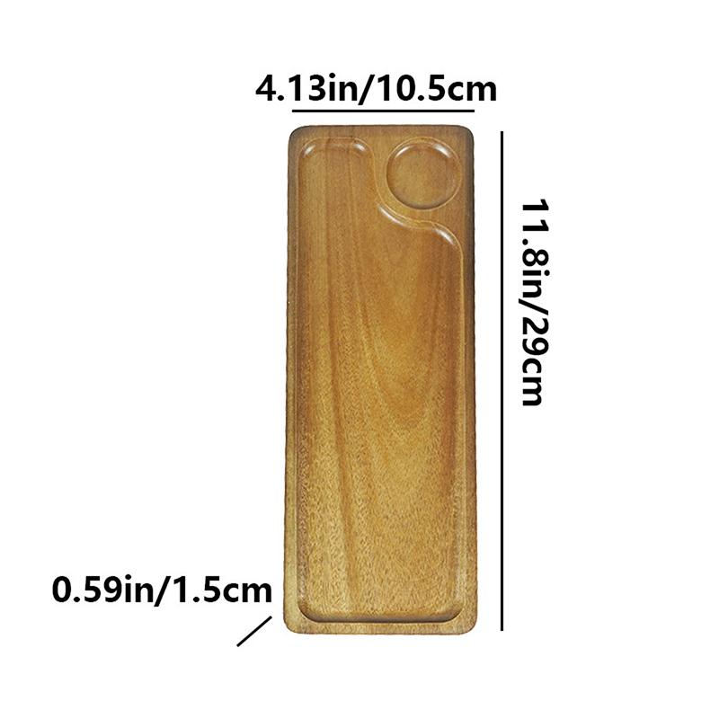 Wooden Tea Coffee Tray Fruit Dessert Candy Dish Wooden Decorative Bread Snack Cake Food Dish Tray Tableware