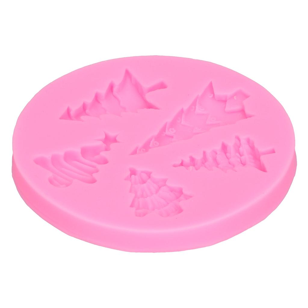 Weihnachtsbaumform Silikon Fondant Schokolade DIY Backform für Bäckerei HeimkücheRosa