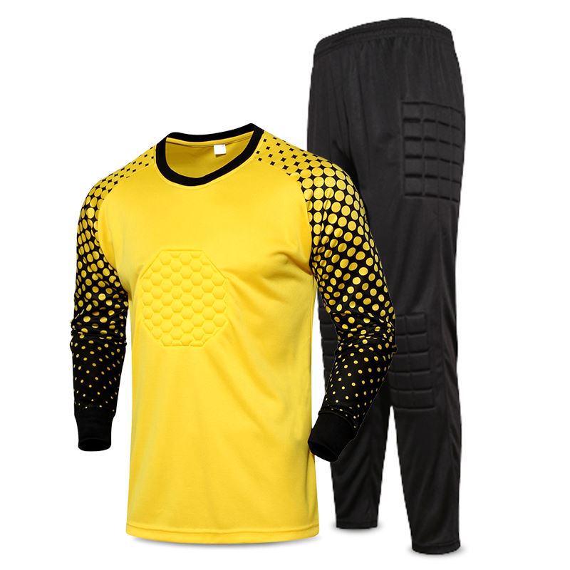 Long Sleeve Padded Goalkeeper Jersey Set for Adults and Kids