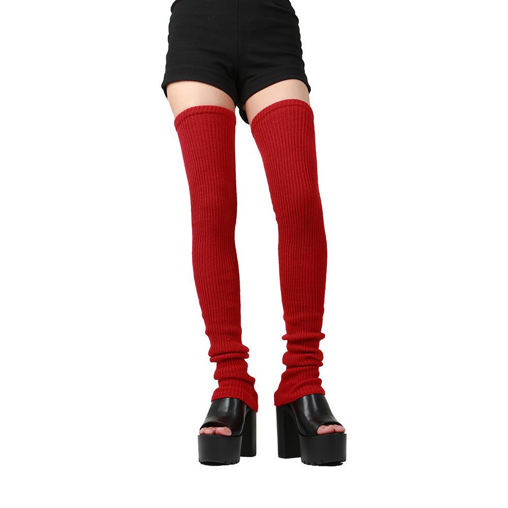 90cm Fashion Knitted Stacked Sock Sleeves Calf Sock Sleeves Slim Leg Stockings Women's Leg Sock Sleeves