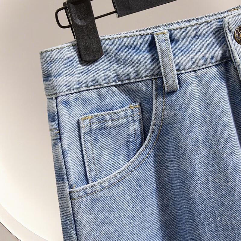 Women's Irregular Mesh Patchwork High-Waisted Mid-Length Denim Skirt