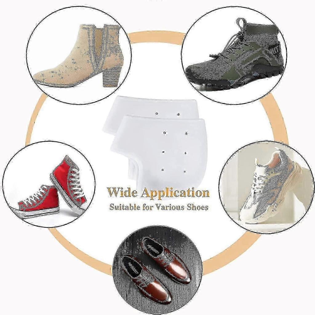 10 Pairs Silicone Heel Protectors, Silicone Heel Socks For Heel Spurs, Plantar Fasciitis, For Heel Pain Relief, Dry Cracked Heel - JV
