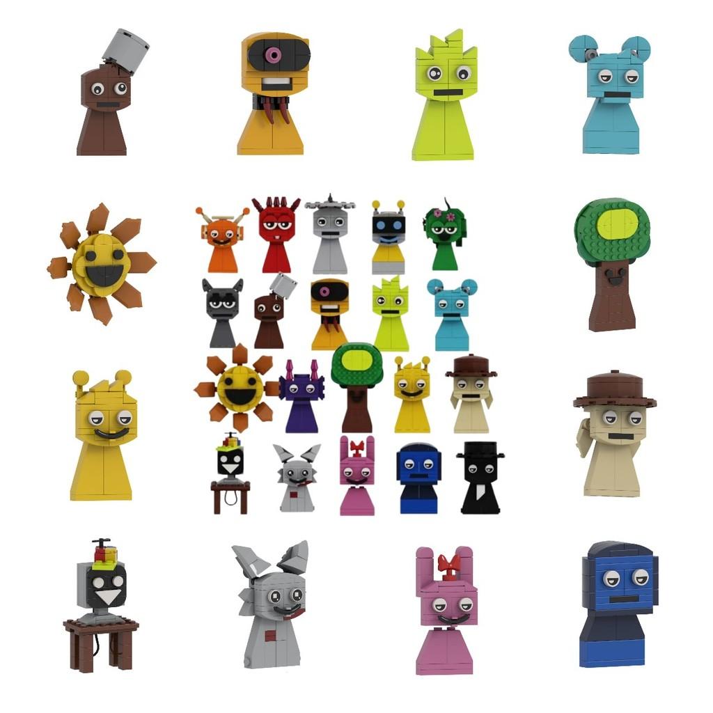 Sprunki Building Game Block Toys Model Cartoon Children Puzzle Dolls Figure