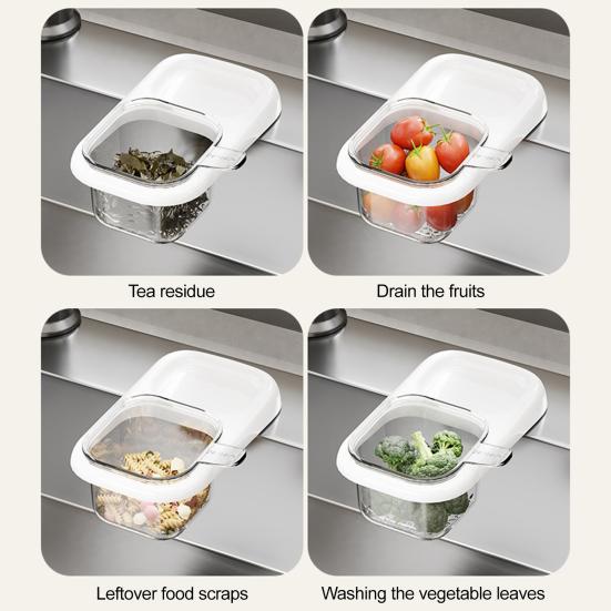 Sink Drain Strainer with Suction Cup Kitchen Sink Food Residue Catcher Basket Fine Mesh Strainer for Food Waste Leftovers