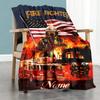Firefighter Personalized Text Blanket Cozy Customizable Blanket Warmthful Decor Suitable for Home Decor Couch Chair Livingroom All-Season Use