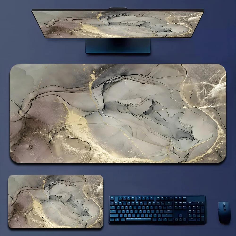 Large Fashion Marble Mouse Pad 900x400 XXL Desk Pad Rubber Gamer Mousepad Desk Mat Non-slip for Gaming Accessories Office Work