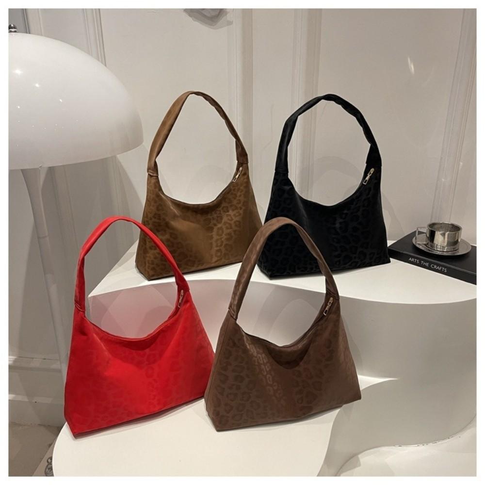 New Lightweight Women's Shoulder Bag Large Capacity Leopard Print Underarm Bag Crossbody Bag
