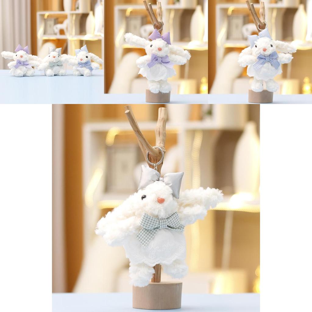 Cute Cartoon Bunny Plush Doll With Pp Cotton Filling For Bag Decor And Collectors
