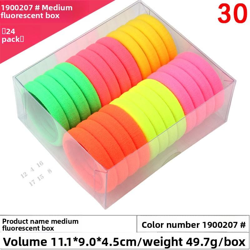 High-elasticity Box Towel Hair Band Fresh Hyuna Colorful Hair TieTowel Band Candy-colored Rubber Band