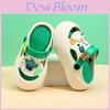 Boys Summer Non-slip Clogs With Soft Eva Sole For Comfortable Beach Wear In White Green And Black Colors