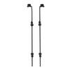 2 Sets Gate Ground Latch 36 Inch Alloy Steel Heavy Duty Multifunctional Cane Bolt Gate Drop Rod for Fence
