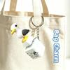 Cute Seagull Keyboard Fidget Toys Keychain Finger Button Clicker Decompression Toys With Sound Lights Rechargeable Ornament