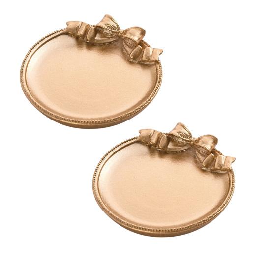 

Decorative Bow Resin Jewelry Tray Matte Gold Ring Dish Trinket Holder Vintage Style Storage Organizer for Rings Earrings Necklaces Hairpins Gift D