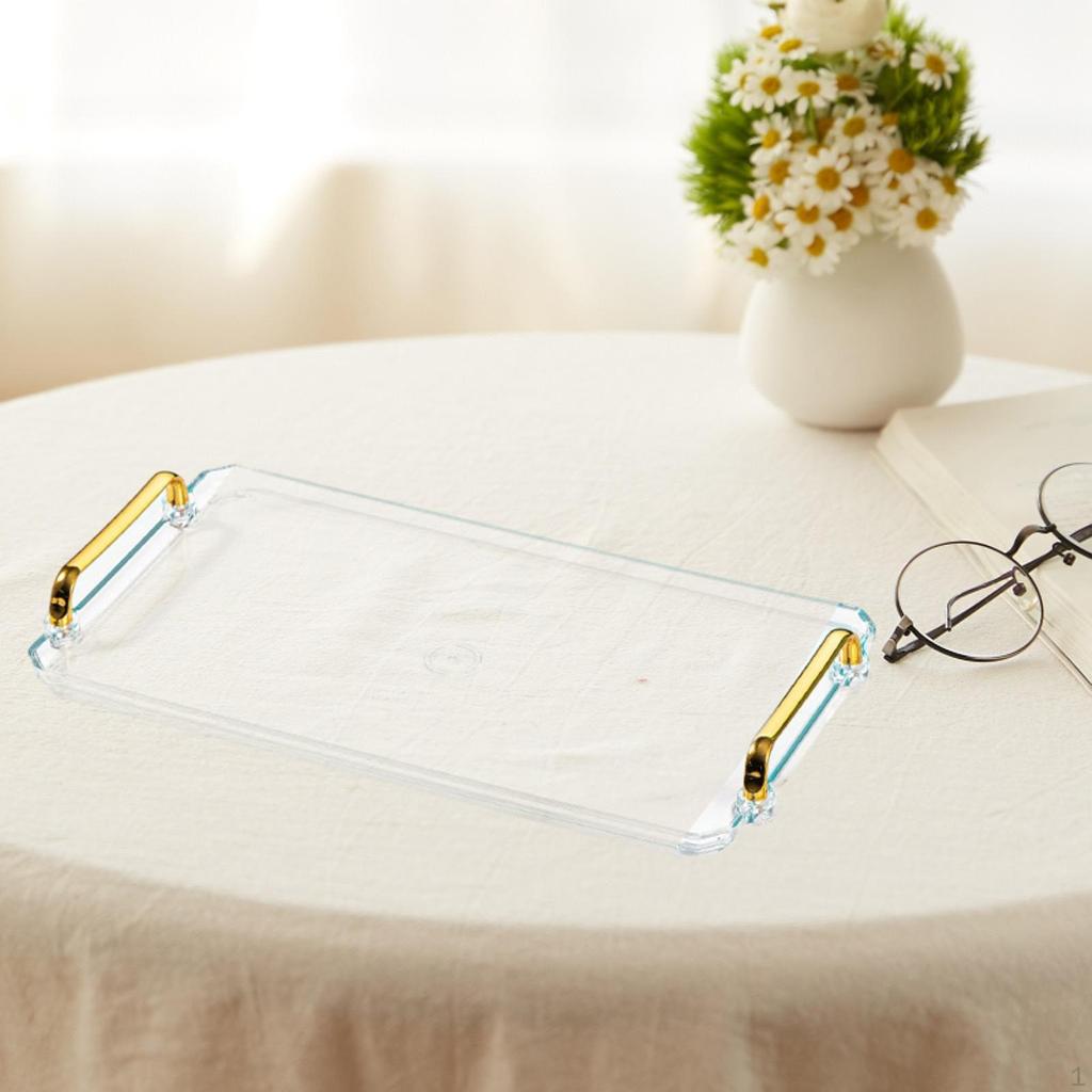 Elegant Bathroom Serving Tray, Modern Vanity Tray