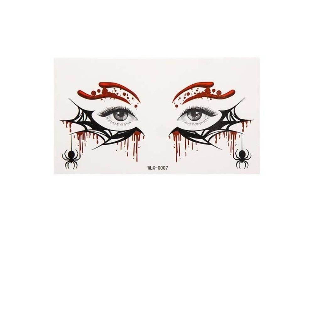 Spider Web Halloween Face Tattoo Sticker Waterproof Body Art Scar Stickers  Men Women WLX 0007