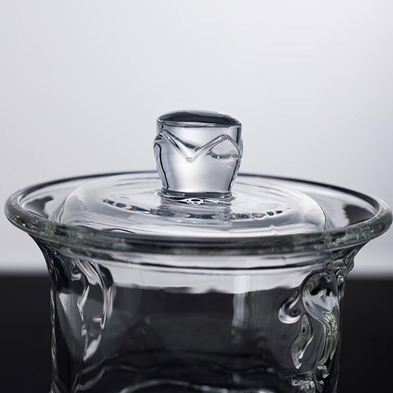 Shanchongshan Ruyudesui 8-Piece Sodium-Calcium Glass Tea Set