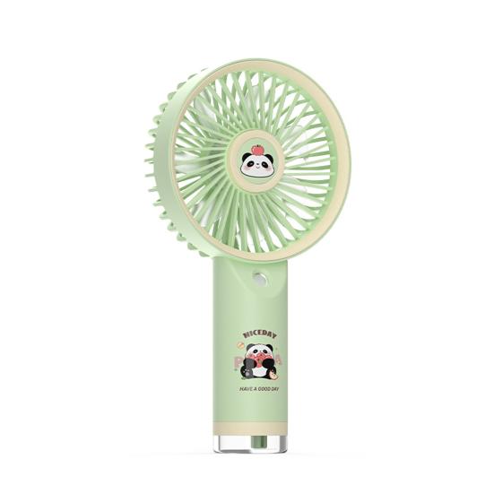 Mini Handheld Fan Cute Cartoon Panda Portable Personal Fan with Mist Spray D