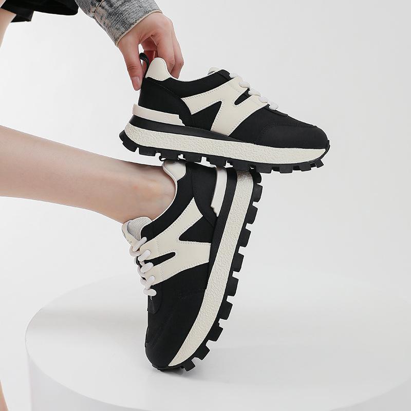 [Customized] Sneakers Women's Platform Heightening Shoes Waffle Shoes Retro Casual Versatile Dad Shoes Women's Shoes