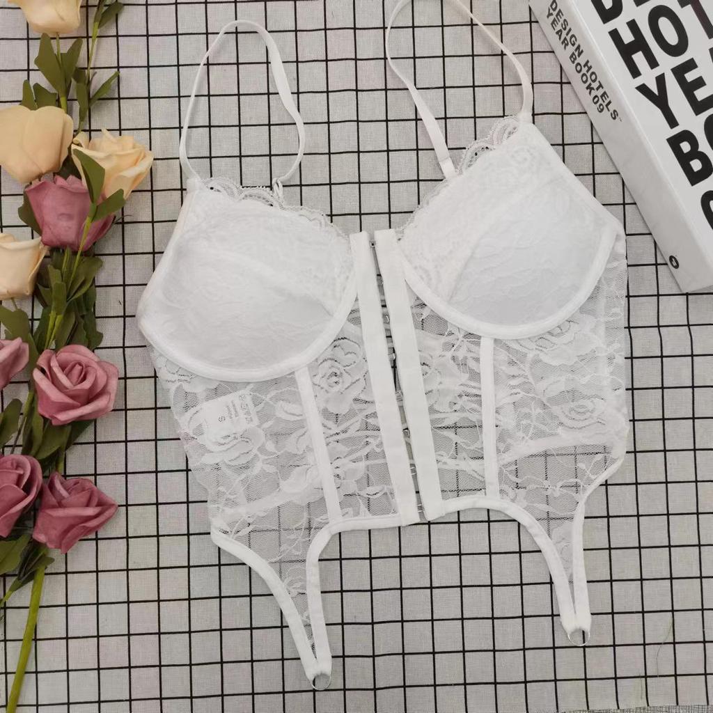 Sexy Spitzen Rückenfreies Überkreuztes Camisole Top