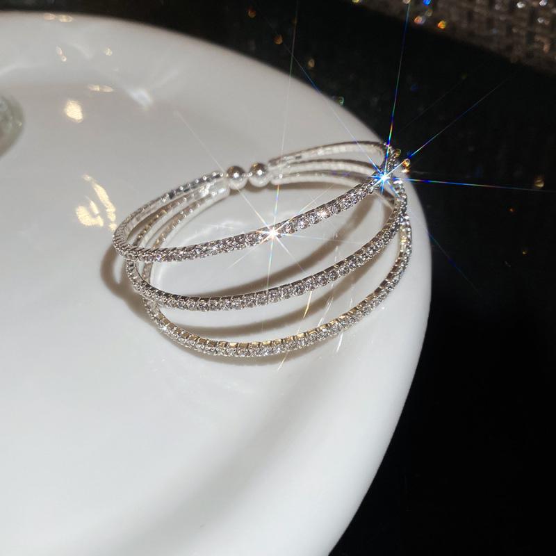 Koreanisches Strass-Offenarmband: 2025 Trendiges, High-End, Luxuriöses Armband für Damen.