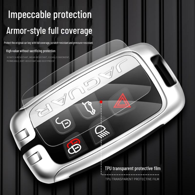 Metal Key Cover for 2024 Jaguar F-PACE, XFL, XEL, XJ/XE Remote