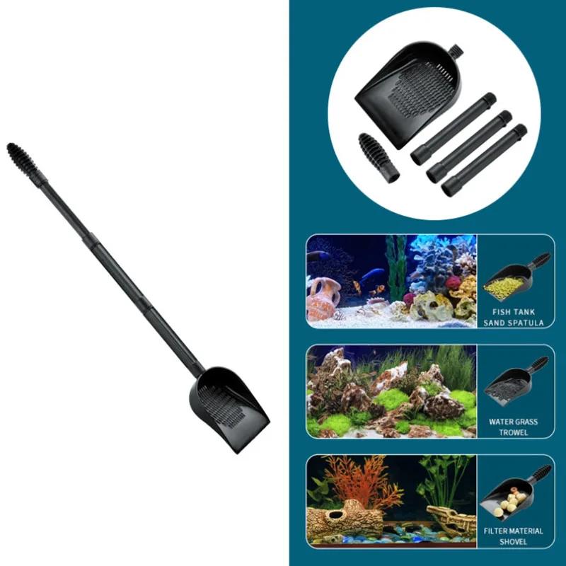 Functional Aquarium Fish Tank Gravel Sand Scoop Shovel Scraper Cleaning Pan Bottom Sand Cleaning Shovel Aquarium Cleaning Tool