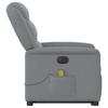 Electric Massage Chair with Rising Function Light Grey Fabric