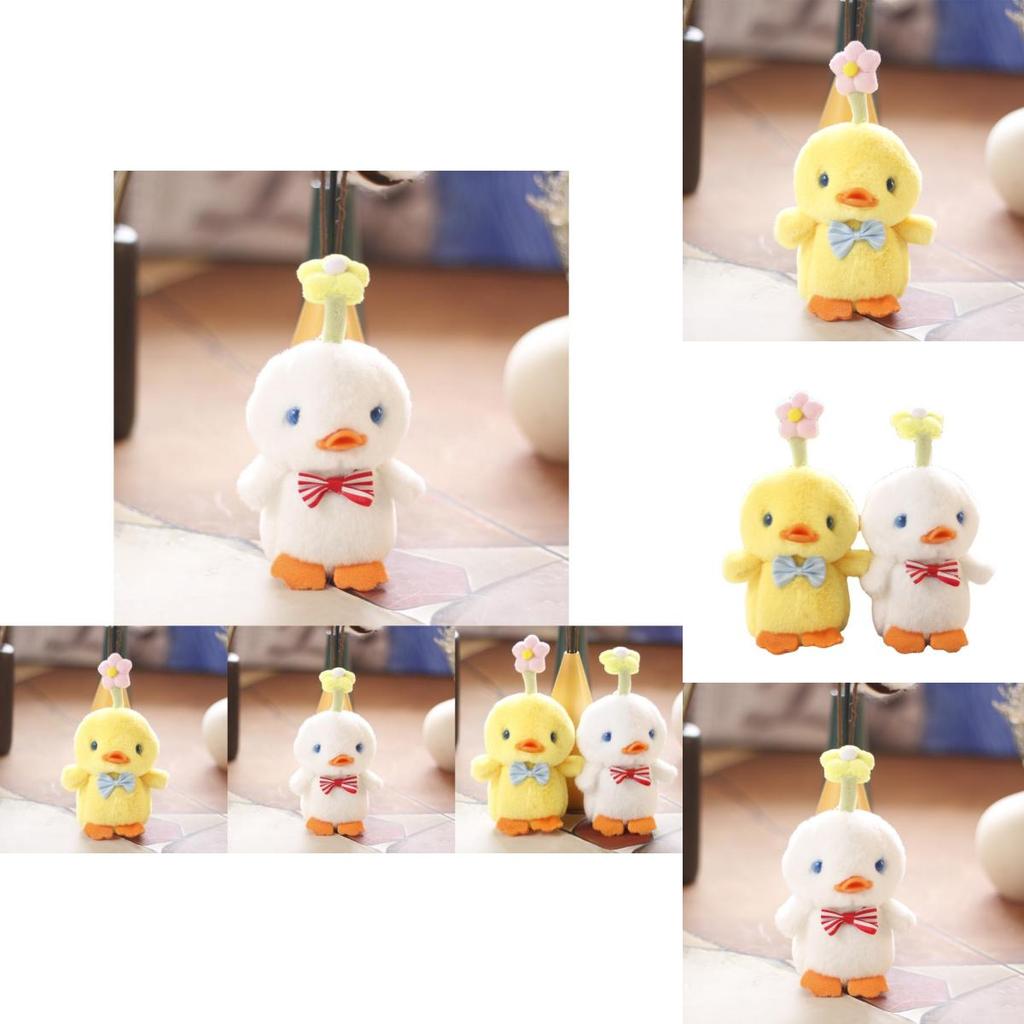 Cute Fluffy Chick Plush Toy Keychain Adorable Yellow Duck Bag Accessory