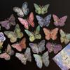 Laser Gold Foil Butterfly Wall Sticker 3D PET Retro Decal DIY Scrapbooking Hollow Butterfly Stickers for Home Decor