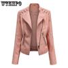 Spring and Autumn Women's Leather Jacket Short Jacket Slim Thin Section Leather Jacket Ms. Biker Clothing