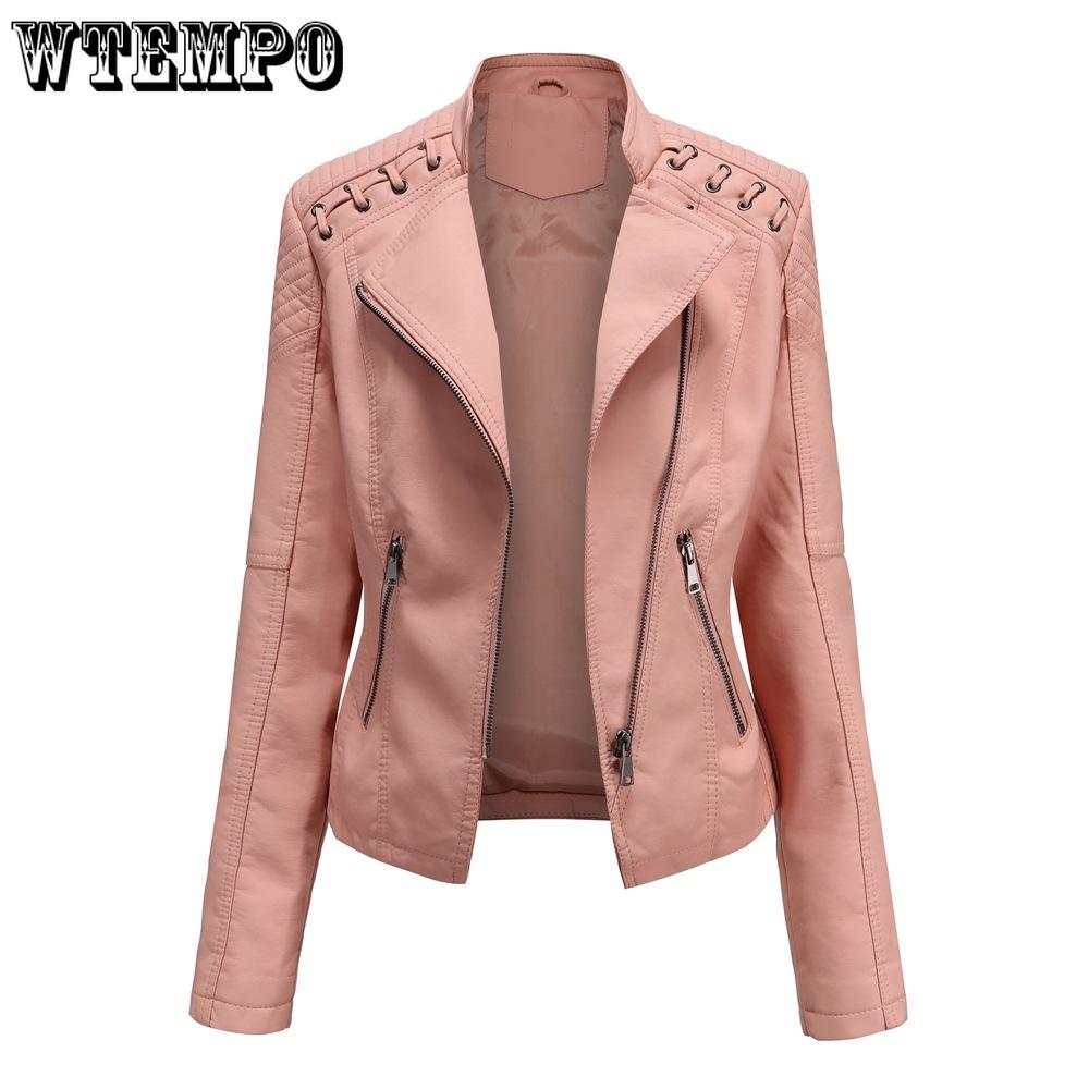 Spring and Autumn Women's Leather Jacket Short Jacket Slim Thin Section Leather Jacket Ms. Biker Clothing