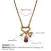 Vacation Wind Ocean Theme DIY Pendant Necklace Stainless Steel Gold Plated Fashion Versatile Jewelry Women
