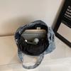 Denim Tasche Damen Pendler Große Kapazität Achseltasche Tragetasche Schultertasche