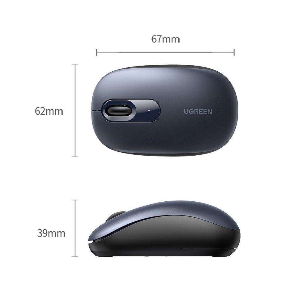 Ugreen MU105 Ergonomisk Trådløs Mus, 2,4 GHz med USB-tilkobling - Elegant Marineblå Finish