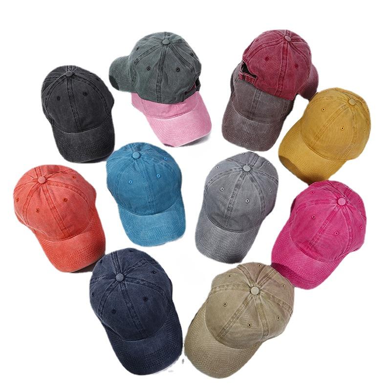 Solid Spring Summer Cap Women Ponytail Baseball Cap Fashion Hats Men Baseball Cap Cotton Outdoor Simple Vintag Visor Casual Cap