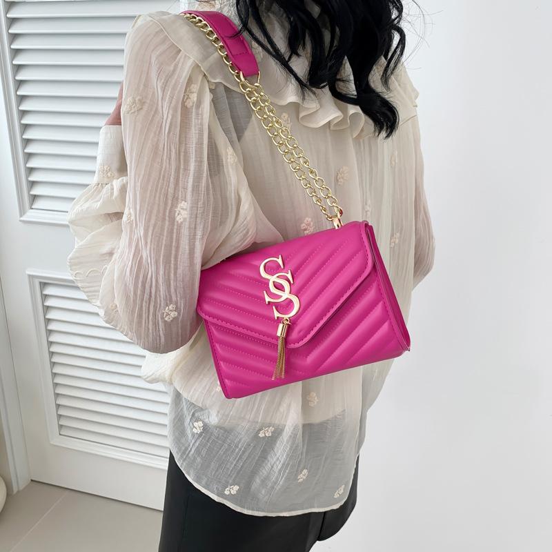 Bolso Bandolera de Moda con Puntada de Sarga Bolso de Mano Nuevo Moderno Simple Bolso de Moda para Mujer