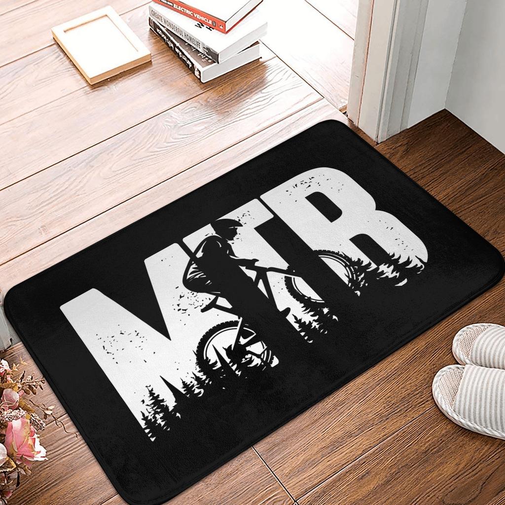 MTB Bicycle Doormat Anti-Slip Entrance Bathroom Kitchen Floor Door Mats Mountain Bike Bedroom Balcony Rug Carpet Footpad