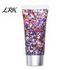 Party Face Glitter Independence Day Body Gel, Patriotic Red White Blue Hair Glitter, Sparkling Waterproof Makeup Sequins for 4th of July, Holiday