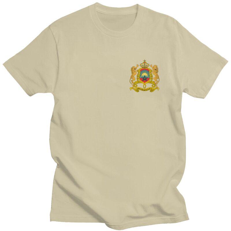 Individuelles Königreich Marokko T-Shirt Herren Kurzarm Marokkanisches Patriotisches T-Shirt Streetwear Tee Tops Übergroßes T-Shirt Geschenk