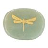 Thumb Worry Stone Nature Crystal Gold Dragonfly Surface Carving Relaxing and Soothing Balance Stone Type 2