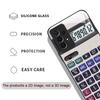 Funny Digital Calculator Pattern Tempered Glass Phone Case for Samsung Galaxy S25 Ultra S24 S23 Plus S22+ S21 S20 FE Hard Cover