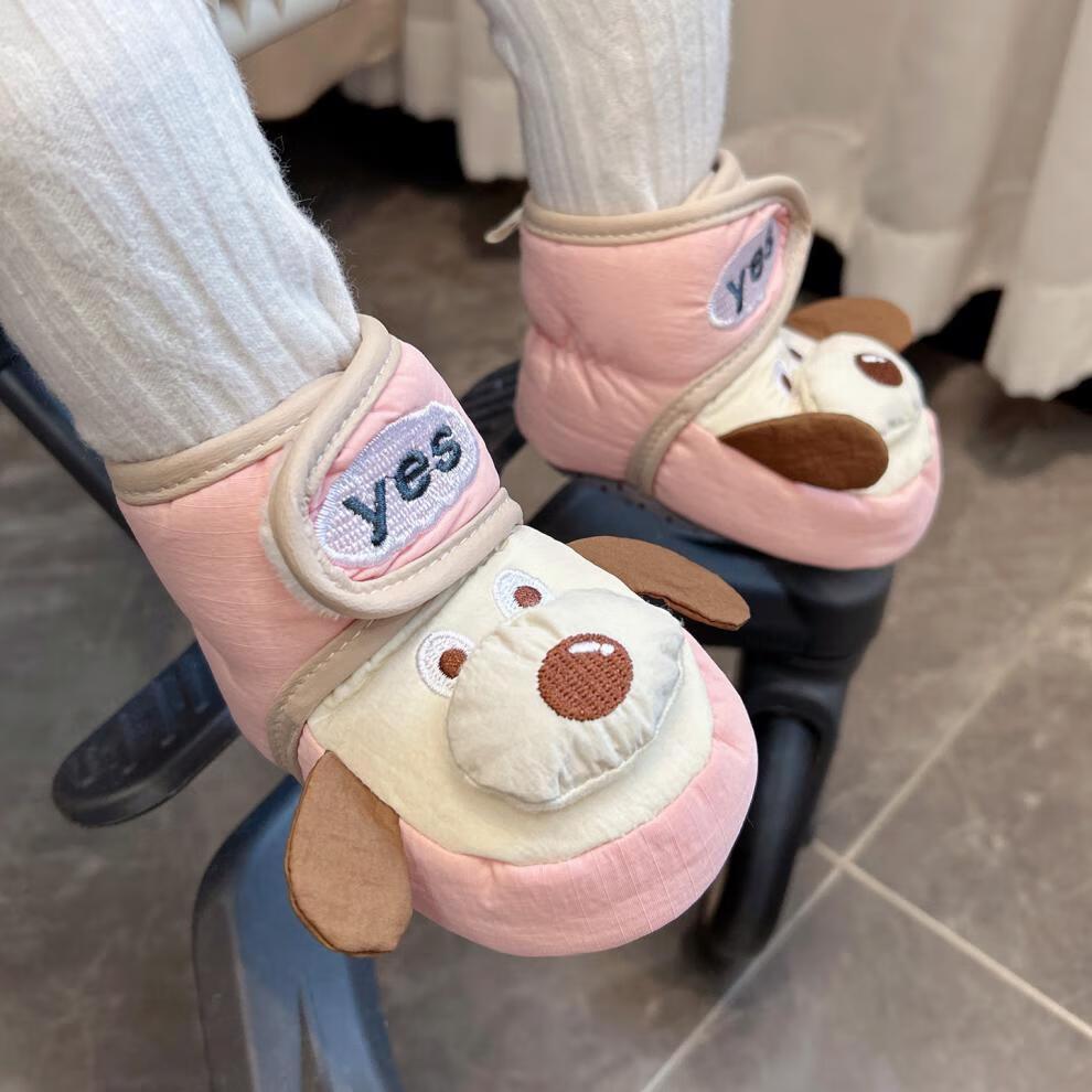 Winter Style Cartoon Baby Shoes (0-1 Year) - Soft Sole, Velvet-lined, Warm & Anti-shedding for Newborn Walking