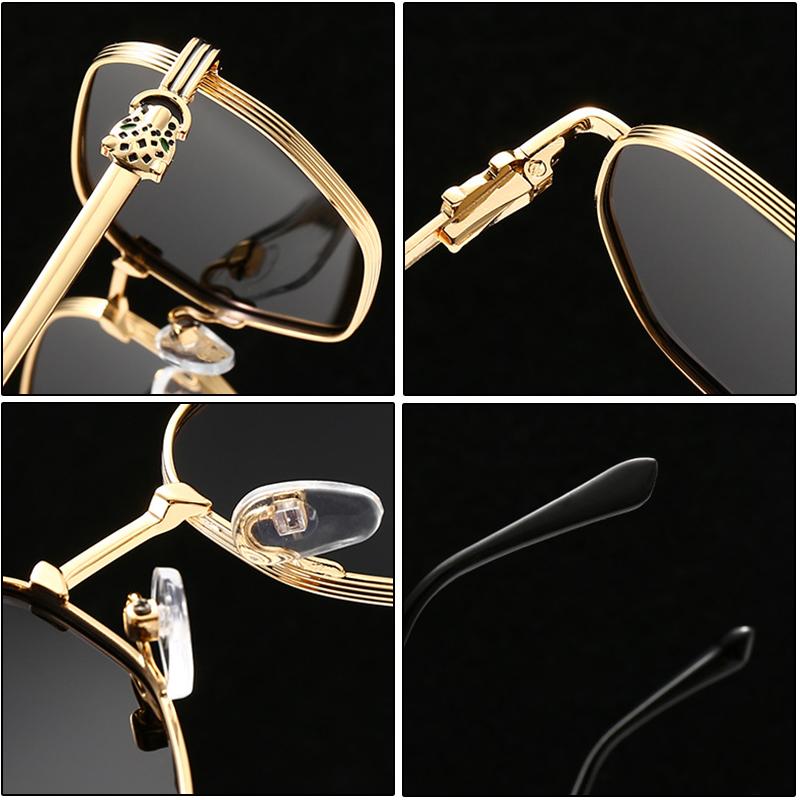 Fashion Brand Luxury Designer Sunglasses Men Women Leopard Vintage Trendy Elegant Shades Glasses Outdoor Punk Sunglasses