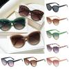 Summer Fashion Cat Eye Large Frame Sunglasses Retro Women UV400 Protection Shades Eyewear Casual Driving Glasses
