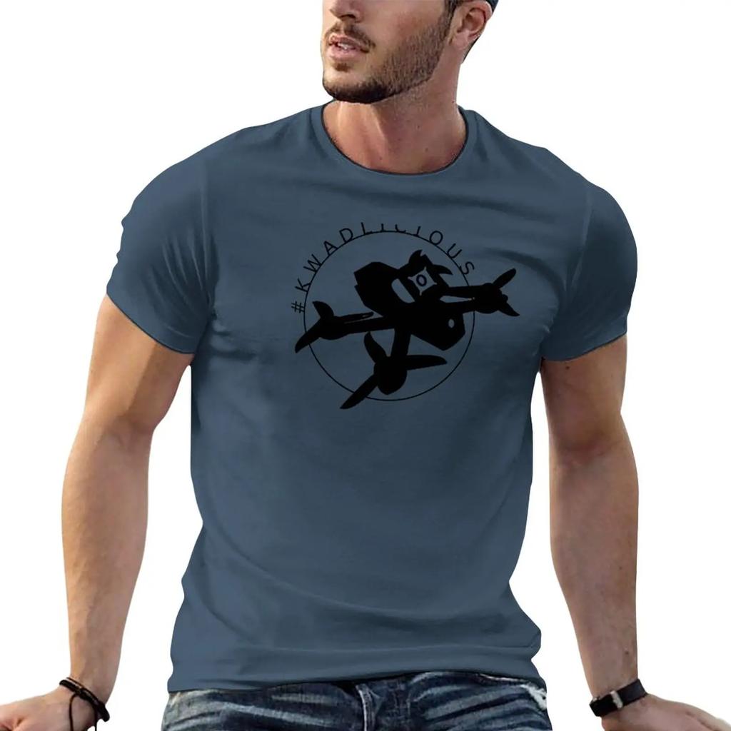 Kwadlicious Black - FPV - Freestyle Drone Racer T-Shirt T-shirt short Aesthetic clothing plain t shirts