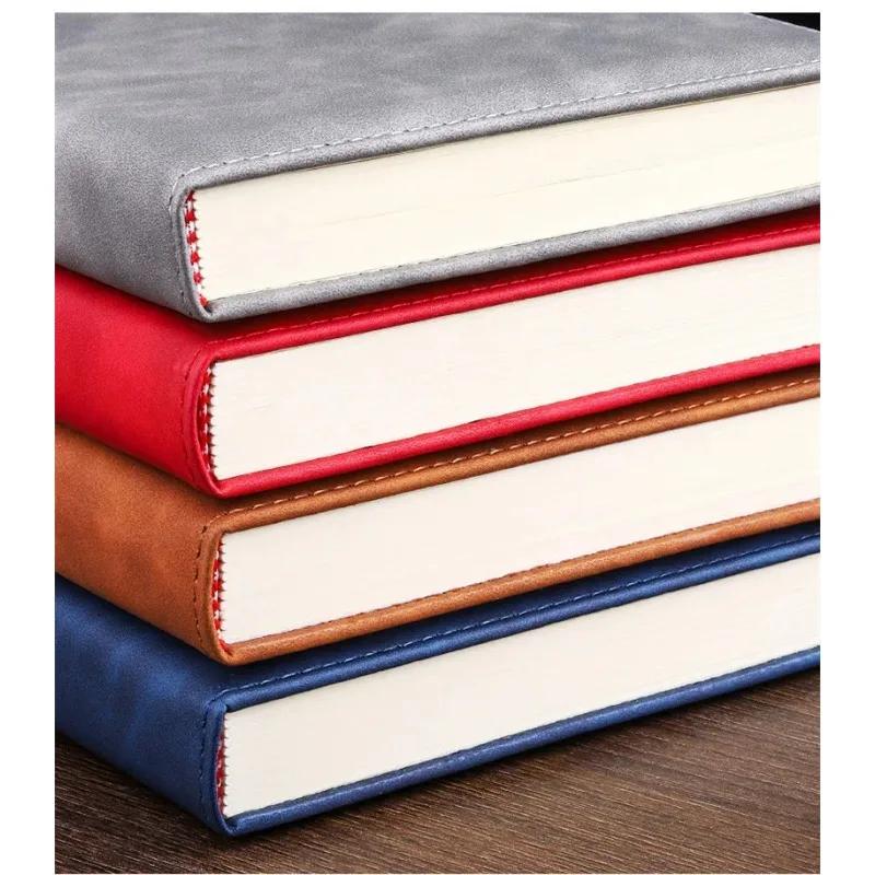 360 Pages Portable Extra-thick Wax-feeling Leather A5 Log Notebook for Daily Work Office School Supplies Korean Stationery