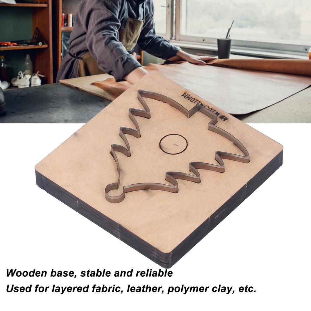 Leather Mould Leather Cutting Die Christmas Tree Shape Punch Cutter Craft Mould Tool 13.5x13x2.3cm for Paper Rubber Punching Die