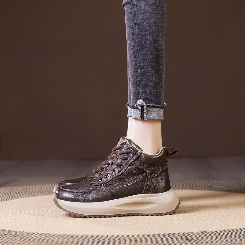 

Dad Shoes 2026 Spring and Autumn Sports Versatile Casual Shoes for Women Soft soled Single Shoes 40 коричневий
