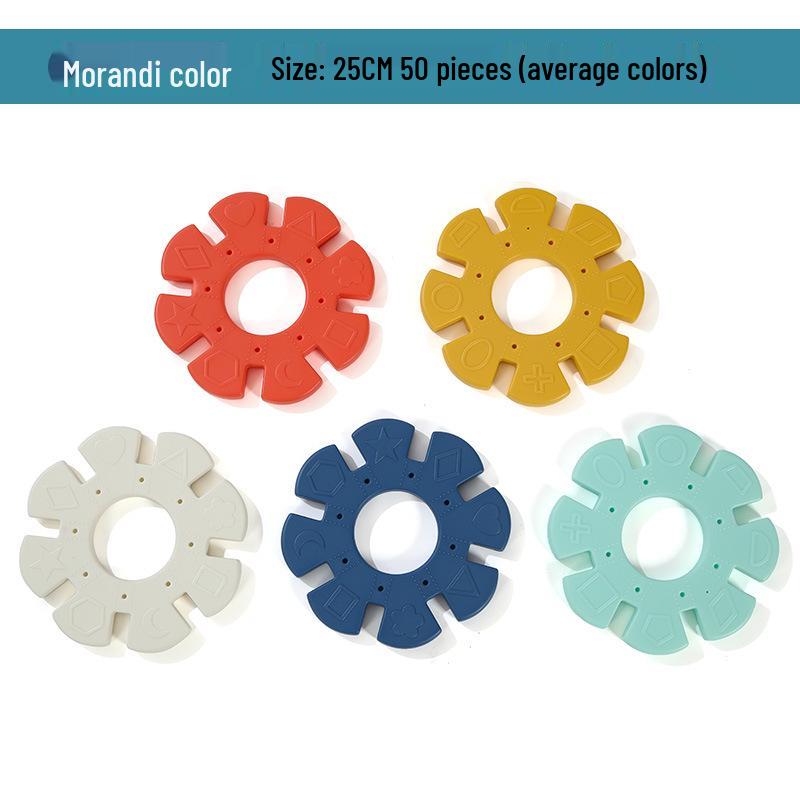 Super Large 26CM Snowflake Plates - Kindergarten Outdoor Construction Game Blocks for Parent-Child Play