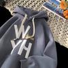 Mens Hooded Fleece Lined Oversized Graphic Sweatshirt Casual Loose Fit Winter Pullover Students